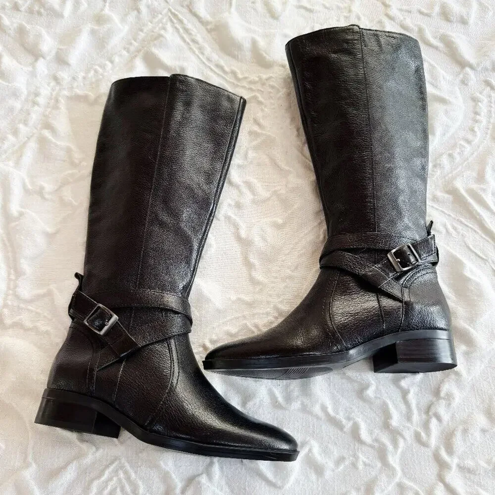Naturalizer Rena 2 Leather Tall Boots Size 5 New